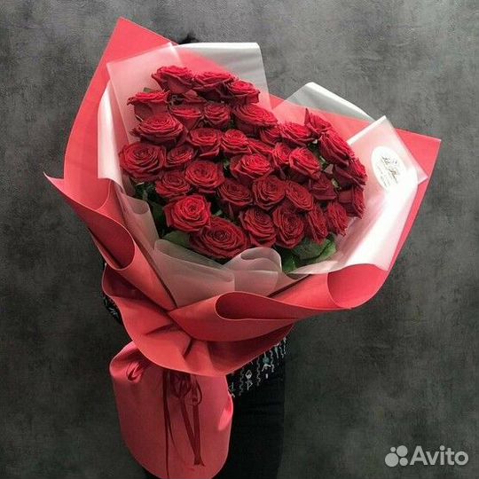 Букет из 35 красной розы Цветы Владимир