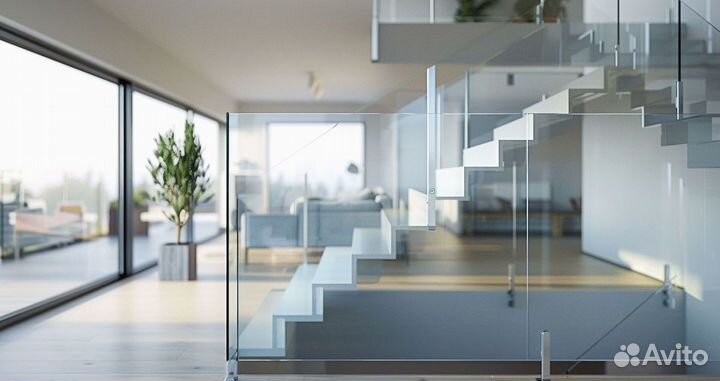 Ограждения для лестниц из стекла с гарантией