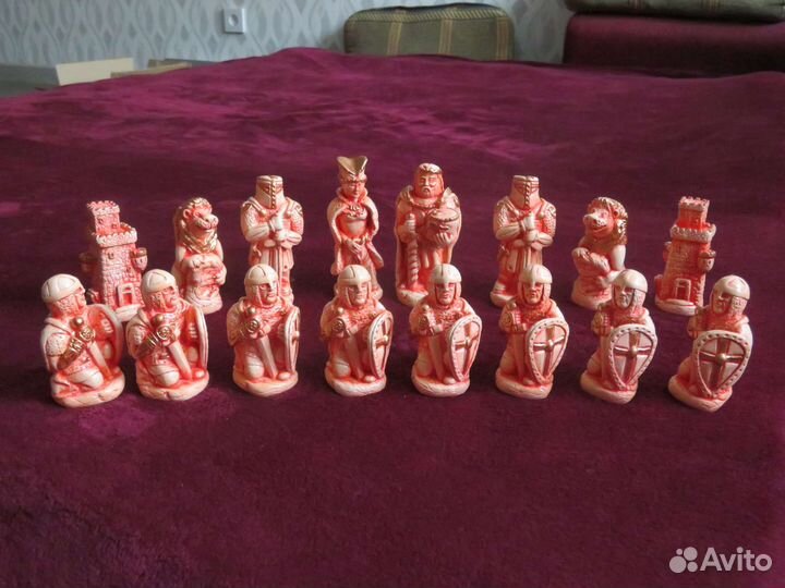Гипсовые шахматы ручной работы