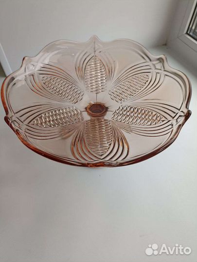 Ваза для фруктов на ножке СССР