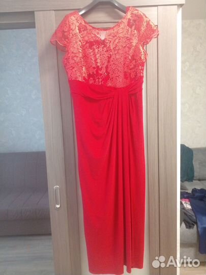 Вечернее платье красное в пол