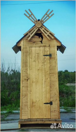 Дачный туалет деревянный прямоугольник счф 713