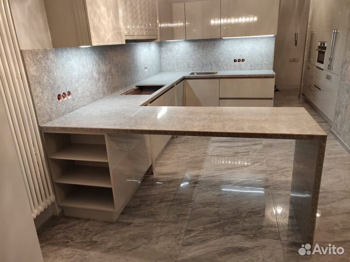 Столешница из искусственного камня с замером