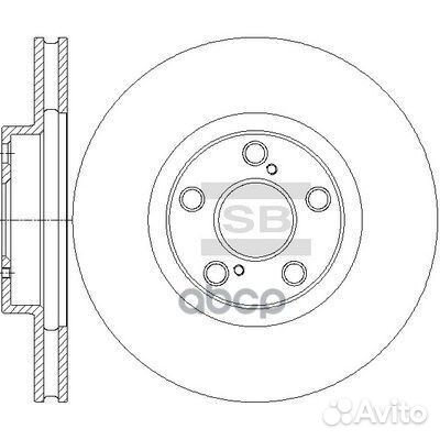 Диск тормозной, передний SD4684 Sangsin brake