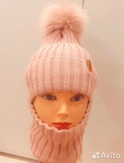 Шапка и снуд для девочки 5-7 лет