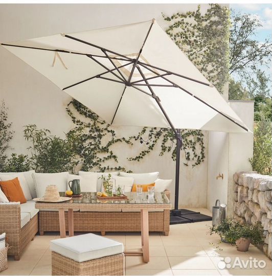 Зонт садовый боковой 2,86*2,86 белый Новый