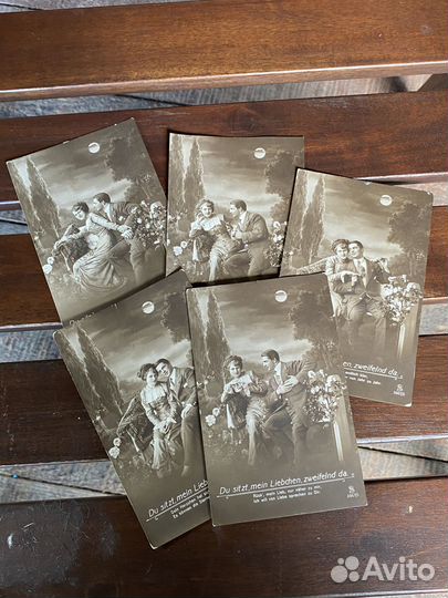 Антикварные открытки 5 шт. 1910-е годы Германия
