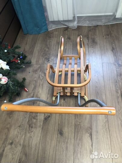 Детские санки деревянные