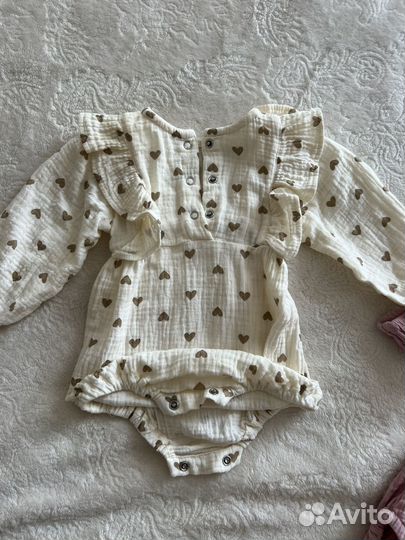 Муслиновый боди 62-68