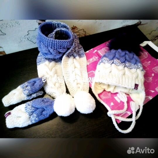 Зима Комплект шапка, шарф