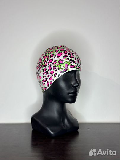 Шапочка TYR для плавания Leopard Silicone Swim Cap