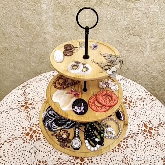 Этажерка фруктовница бамбуковая эко