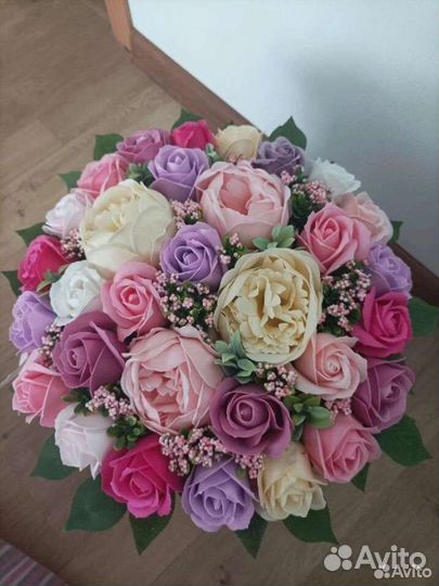 Букет из мыльных цветов