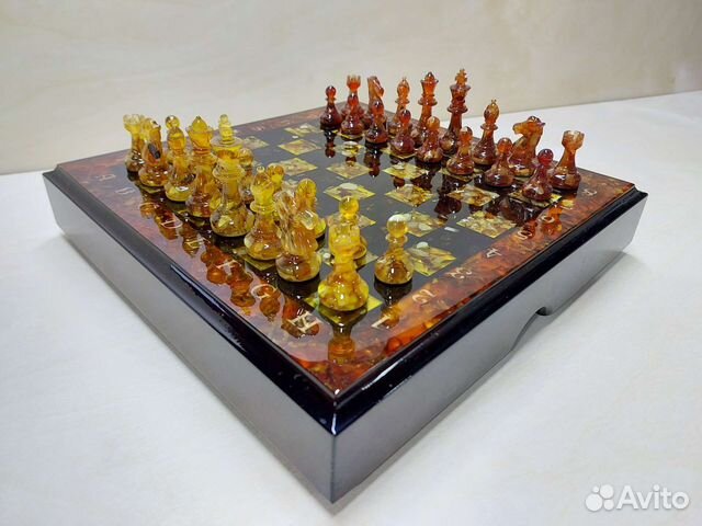 Шахматы янтарные арт.000140