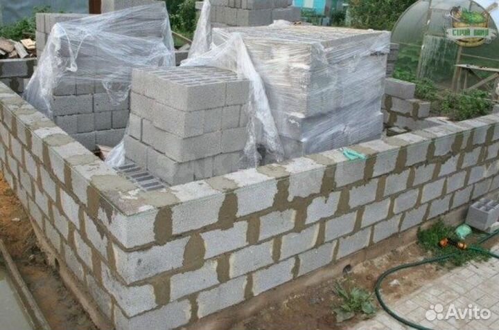 Керамзитобетонный блок 390*188*188 1 шт. в наличии