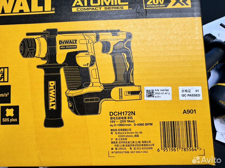 Аккумуляторный перфоратор dewalt dch 172