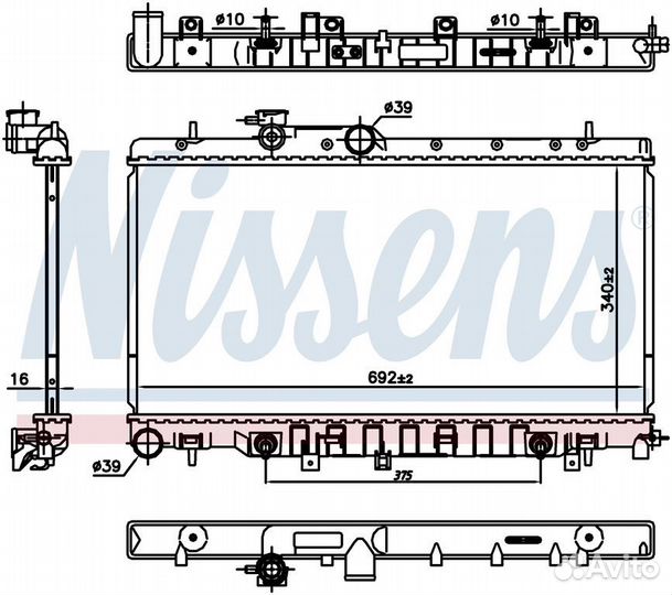 Радиатор охлаждения двс subaru impreza (2001) 2.0