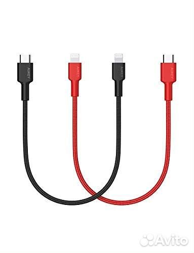 Кабель Aukey USB-C to Lightning Cable MFi 0.3m (2