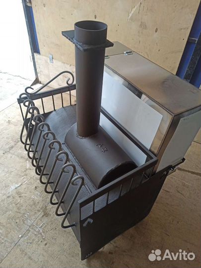 Печь для бани Паровозик 600 бак слева