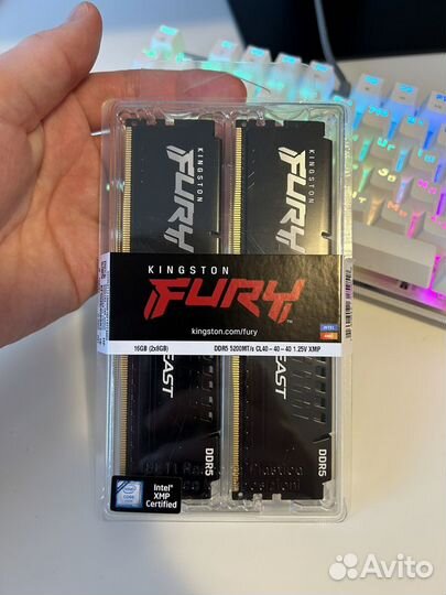 Оперативная память Kingston Fury DDR5 2x8Gb 5200