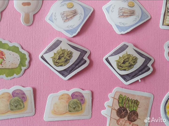 Наклейки стикеры еда