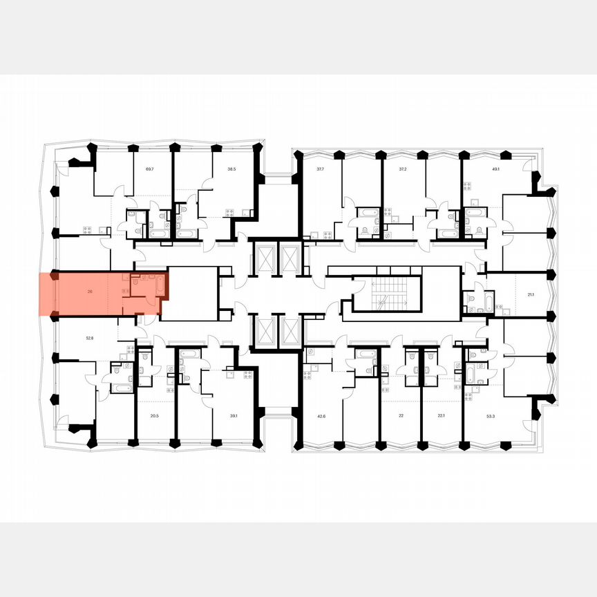 Квартира-студия, 26 м², 14/31 эт.