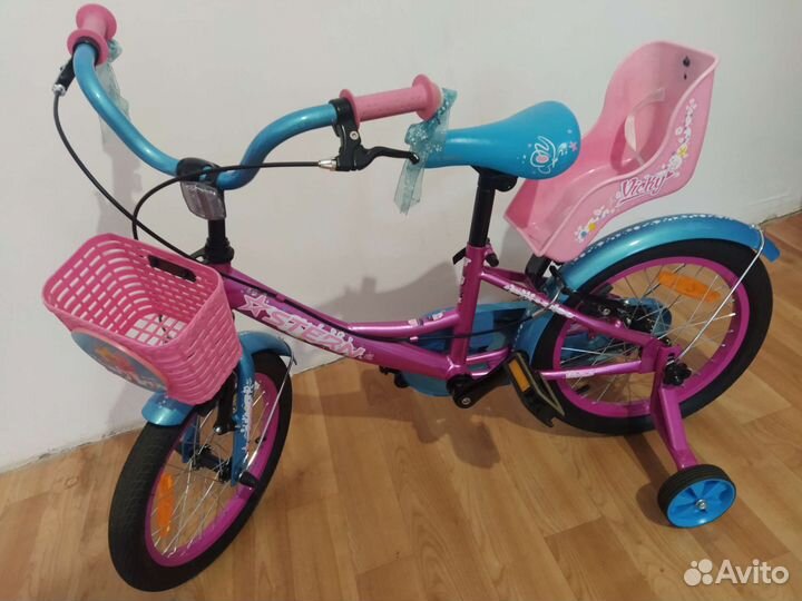 Детский велосипед для девочки, 16 колеса