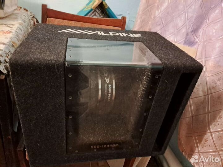 Сабвуфер alpine sbg 1244bp + усилитель