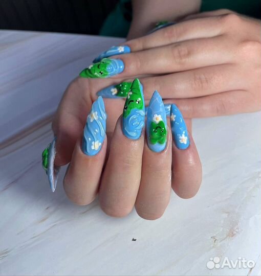 Маникюр/ наращивание ногтей/ крейзи маникюр