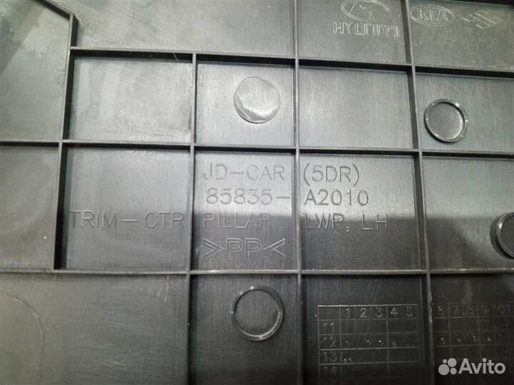 Обшивка стойки средняя левая (внутри) Kia Ceed 20