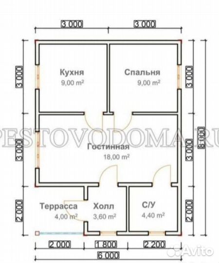 Каркасный дом 8x6 утеплённый / лот fpbg 09520