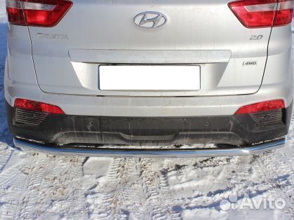 Защита заднего бампера Хендай Грета 2016-наст.вр