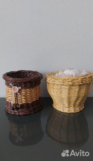 Корзины из бумажной лозы