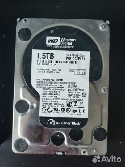 Western digital black 1.5Tb 7200rpm