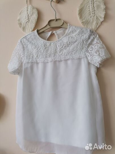 Рубашка блузки школьная на девочку 122 - 128