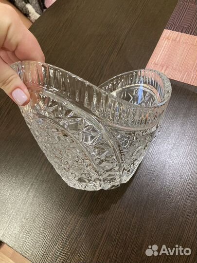 Хрустальная ваза-салатник. СССР