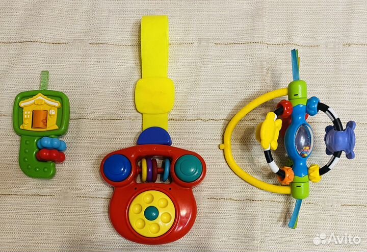 Погремушки, подвески, машинки от О+