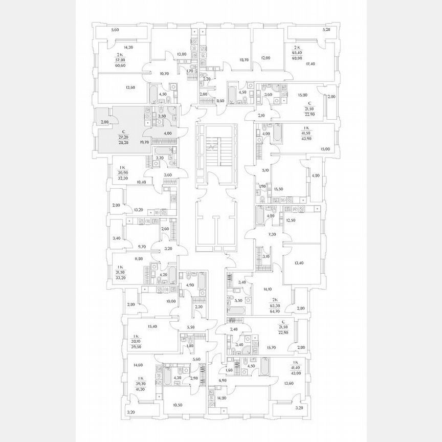 Квартира-студия, 60,5 м², 13/13 эт.