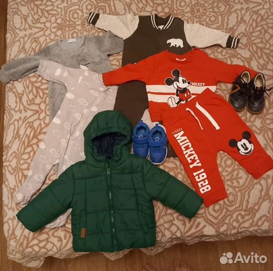 Одежда пакетом для мальчика 68-74