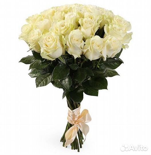 Букет 21 белая роза Цветы Красноярск