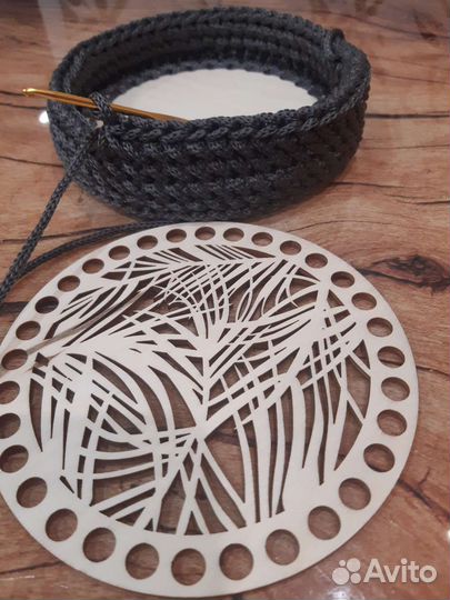 Шкатулка крючком из полиэфирного шнура