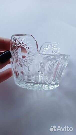 Икорница стеклянная новая