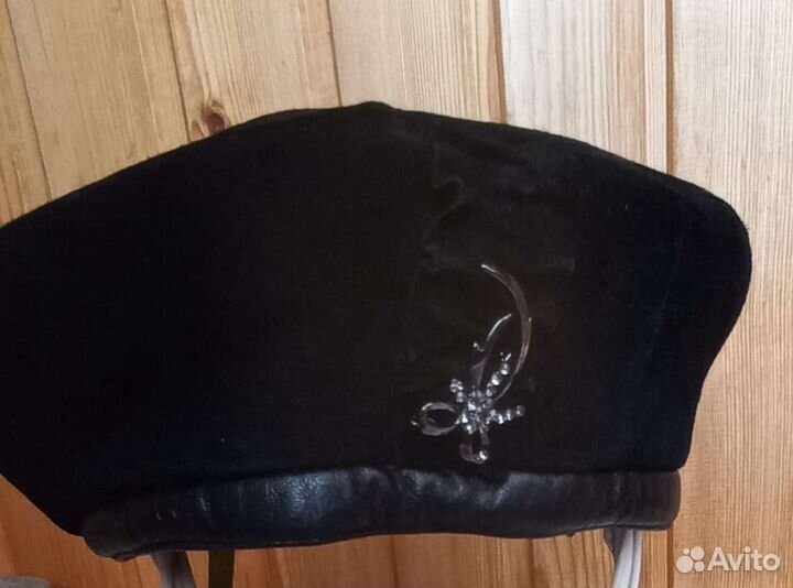 Берет женский, натуральная замша