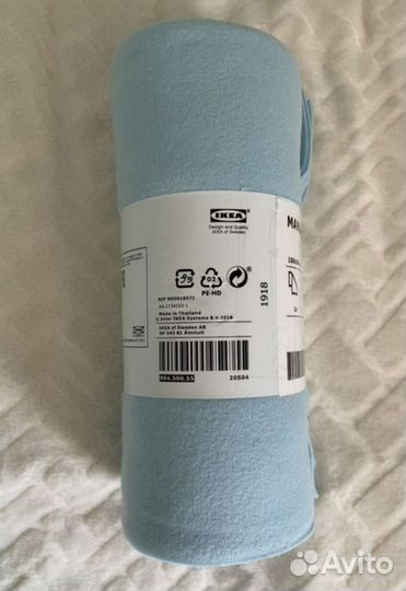 Плед икеа голубой