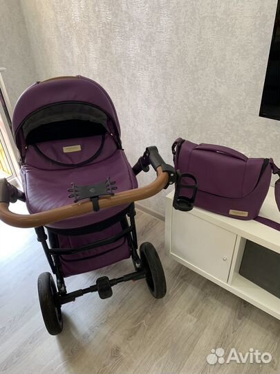 Коляска 2 в 1 эко кожа