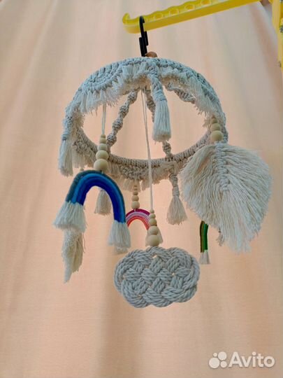 Мобиль на кроватку макраме