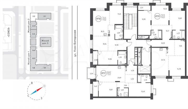 4-к. квартира, 114,6 м², 9/10 эт.