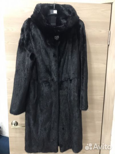 Шуба норковая 46 48 черная