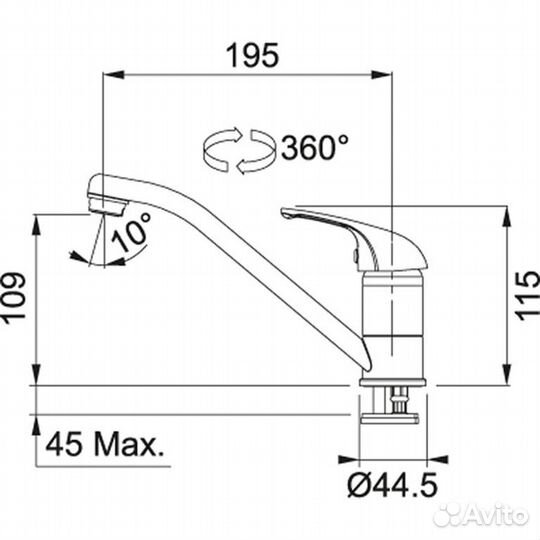 Смеситель franke 115.0250.147 Италия