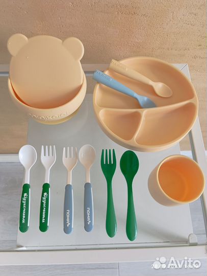 Силиконовая детская тарелка Minikoioi